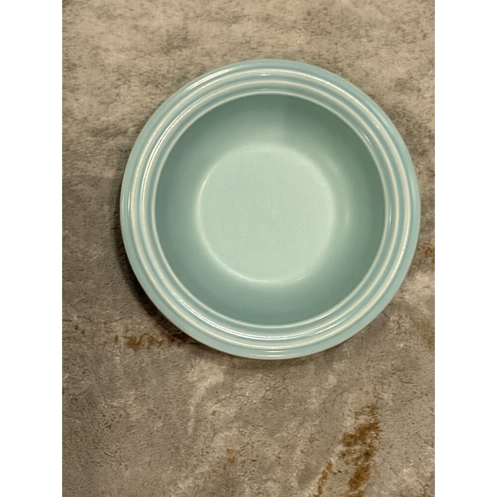 2 Pfaltzgraff Terrace Pastel Aqua Rim Soup Bowl 8 1/4 in